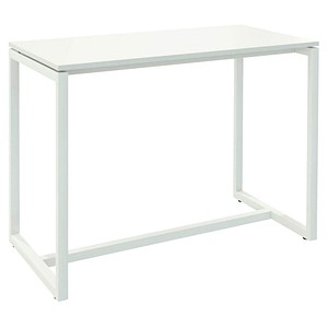 Image PAPERFLOW Stehtisch easyDesk weiß rechteckig, Vierkantrohr weiß, 150,0 x 75,0 x 110,0 cm