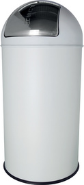 Image helit Metall-Abfalleimer "the dome", 50 Liter, weiß
