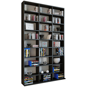 Image VCM my home Bücherregal Megosa Maxi schwarz 102,0 x 23,0 x 180,0 cm