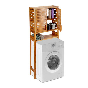 Image relaxdays Waschmaschinenschrank, 10024184_0 braun 1 Fachboden 66,0 x 26,0 x 164,5 cm