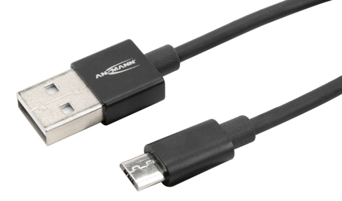 Image ANSMANN Handy, Notebook Ladekabel [1x USB 2.0 Stecker A - 1x Micro-USB-Stecker]