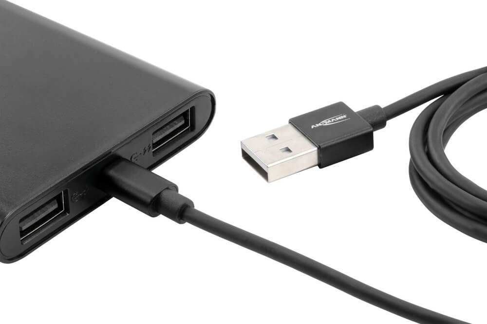 Image ANSMANN Handy, Notebook Ladekabel [1x USB 2.0 Stecker A - 1x Micro-USB-Stecker]