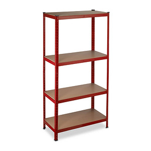 Image relaxdays Schwerlastregal 10033049_0 rot/braun 70,0 x 30,0 x 150,0 cm