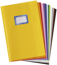 Image HERLITZ Heftschoner DIN A4, geprägt (Bast), PP, hellgrün mit aufgeklebtem Besch