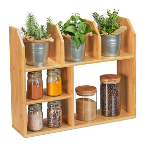 Image relaxdays Küchen-Organizer natur 55,0 x 16,0 x 45,5 cm