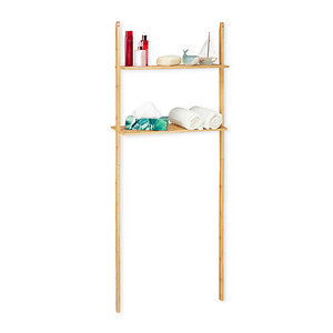 Image relaxdays Waschmaschinenregal braun 66,0 x 30,0 x 175,0 cm