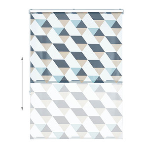 Image relaxdays Duschrollo Dreiecke 120,0 x 240,0 cm