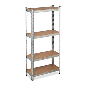 Image relaxdays Schwerlastregal 10033046_0 silber/braun 70,0 x 30,0 x 150,0 cm