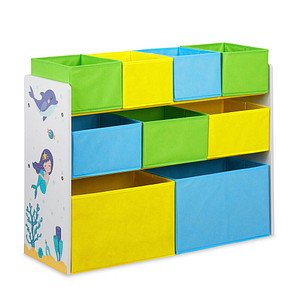 Image relaxdays Kinderregal Meer mehrfarbig 82,5 x 29,5 x 66,0 cm