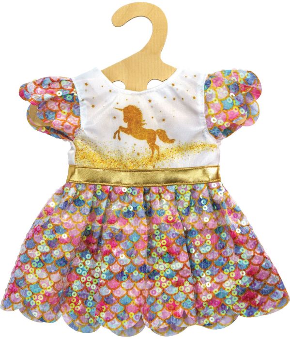 Image Pu-Glitzerkleid Einhorn Goldy,Gr.35-45cm