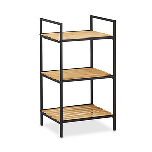 Image relaxdays Beistellregal braun, schwarz 39,0 x 32,5 x 71,0 cm