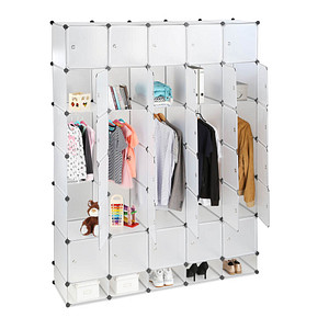Image relaxdays Kleiderschrank, 10024527_50 transparent 180,0 x 46,5 x 234,0 cm