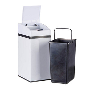 Image relaxdays Sensor Mülleimer 7,0 l weiß