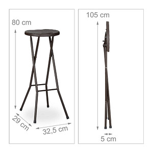 Image 2 relaxdays Barhocker BASTIAN 10020763_93 braun