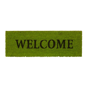 Image relaxdays Kokosmatte Welcome grün 25,0 x 75,0 cm