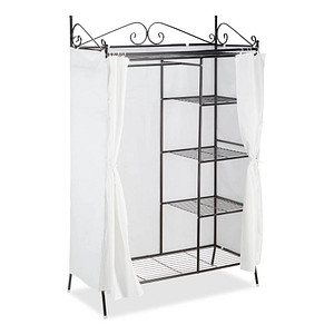 Image relaxdays Kleiderständer COUNTRY schwarz Metall 105,0 x 172,0 cm