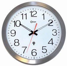 Image CEP Orium Wanduhr, Funkuhr, wasserdicht, silber, Edelstahl