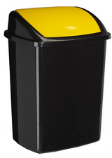 Image CEP Abfallbehälter ROSSIGNOL, mit Einwurfklappe, 50 L, gelb