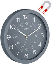 Image CEP Wanduhr mineral, Quarzuhr, magnetisch, grau