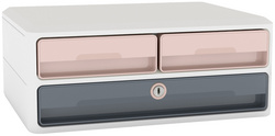 Image CEP Schubladenbox MoovUp SECURE mineral, 3 Schübe, puderrosa