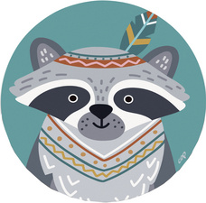Image CEP Mauspad Kids "Waschbär", rund