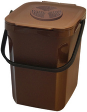 Image CEP Abfalleimer für Biomüll "Organic Green", 10 Liter, braun