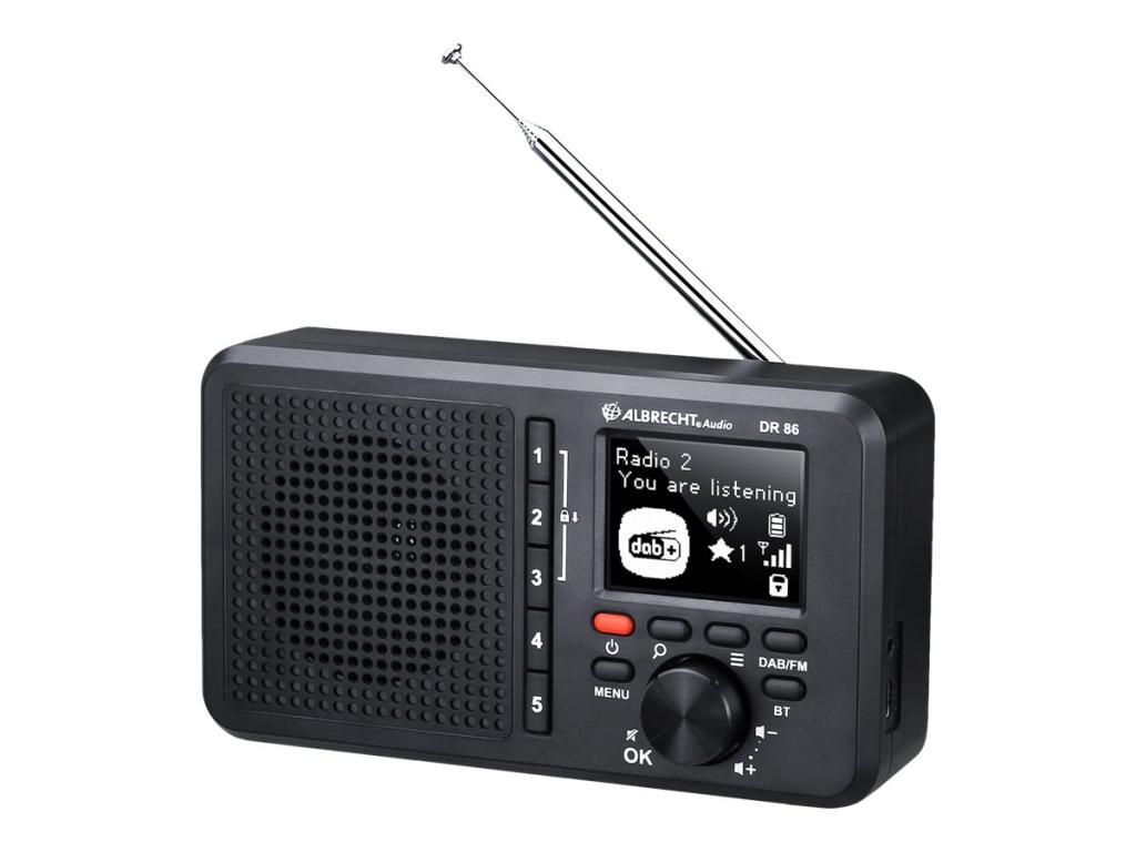 Image MIDLAND Albrecht DR 86 kleines Senioren Digitalradio DAB+/UKW, schwarz (27861)