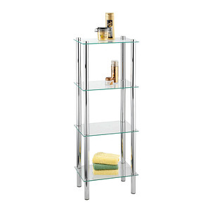 Image WENKO Badregal Yago silber 40,0 x 30,0 x 104,0 cm