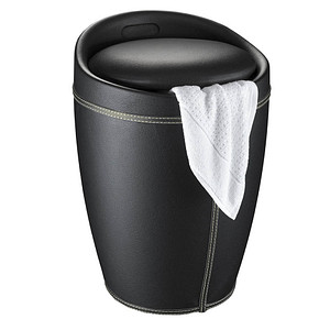 Image WENKO Badhocker mit Wäschesammler Candy 21774100 schwarz