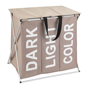 Image WENKO Wäschesortierer Trio Top taupe
