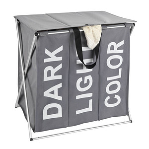 Image WENKO Wäschesortierer Trio Top grau