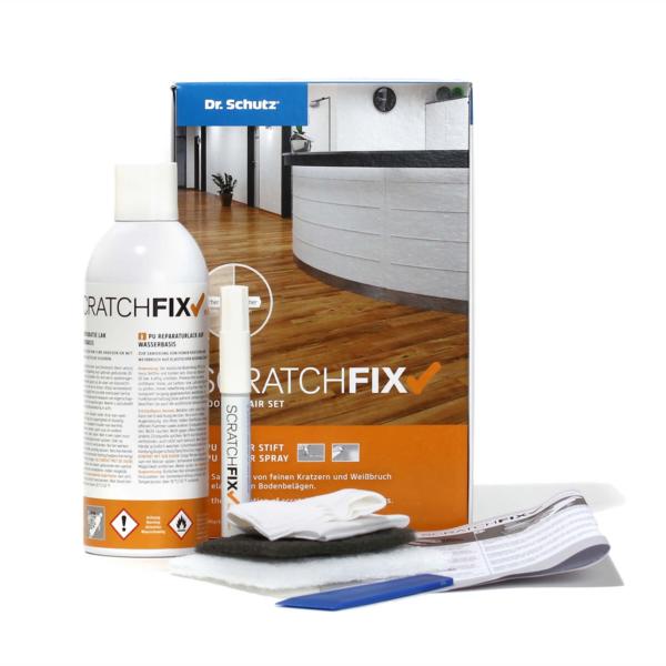 Image SCRATCHFIX | 1 Set Floor Repair Set, Reparaturset zur Sanierung von feinen Kratzern und Weißbruch auf elastischen Bodenbelägen ABGABE NUR MIT ENDVERBLEIBSERKLÄRUNG! (ChemVerbotsV Anlage 2 Eintrag 2 Nr. 1b)VERKAUF AN WIEDERVERKÄUFER NUR MIT NACHWEIS ÜBER SACHKUNDE NACH ChemVerbotsV!