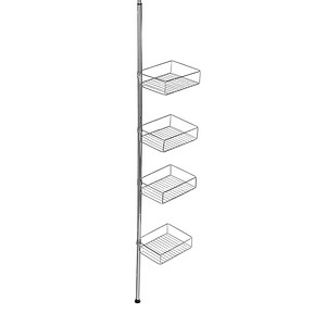 Image WENKO Teleskop-Duschregal Domaso silber 25,0 x 20,0 x 65,0 - 275,0 cm