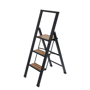 Image WENKO Klapptritt schwarz 3 Stufen, H: 119,0 cm