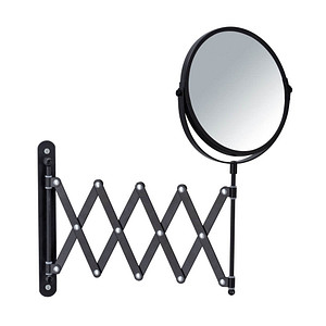 Image WENKO Wand-Kosmetikspiegel Exclusiv schwarz