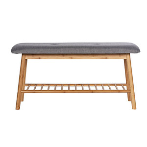 Image WENKO Schuhbank Bahari 62217100 braun, grau Holz 90,0 cm