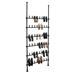 Image WENKO Teleskop-Schuhregal Herkules Shoes schwarz 94,0 x 9,0 x 165,0 - 300,0 cm