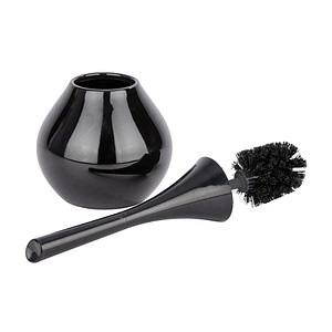 Image WENKO WC-Garnitur Flakon schwarz Stein