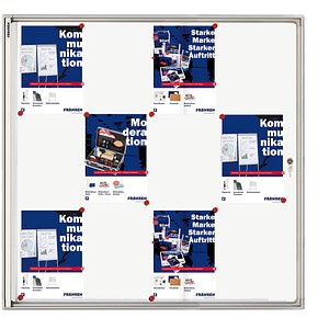 Image FRANKEN Schaukasten X-tra!Line, 12 x DIN A4, Metall-Rückwand