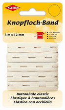 Image KLEIBER Knopflochband, 12 mm x 3 m, weiß