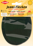 Image KLEIBER Jeans-Bügelflecken oval, 130 x 100 mm, military