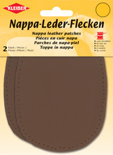 Image KLEIBER Nappa-Lederflecken oval, 100 x 125 mm, dunkelbraun