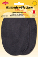 Image KLEIBER Wildleder-Aufnähflecken, 100 x 155 mm, grau