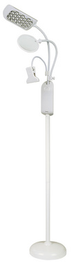 Image KLEIBER LED-Stehleuchte mit Klemme & Lupe, weiß