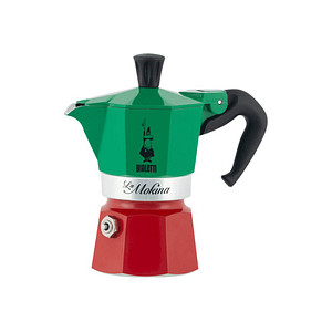 Image BIALETTI La Mokina Italia Tricolore Espressokocher grün, 1 Tasse
