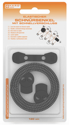 Image HARO Schnürsenkel mit Schnellverschluss, 1200 mm, schwarz