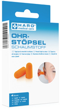 Image HARO Gehörschutzstöpsel, Schaumstoff, orange