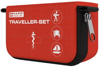 Image HARO Erste-Hilfe-Tasche Traveller-Set, 32-teilig, rot