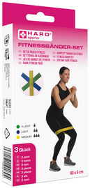 Image HARO Fitness-Bänder-Set, leicht - medium, 3er-Set