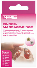 Image HARO Finger-Massage-Ringe, aus Carbonstahl, 5er-Set